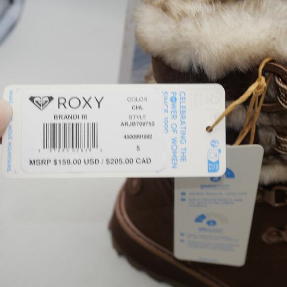 NEW Roxy Women's 5 Alpine Collection Brandi III Boots Chocolate Brown - Picture 4 of 11